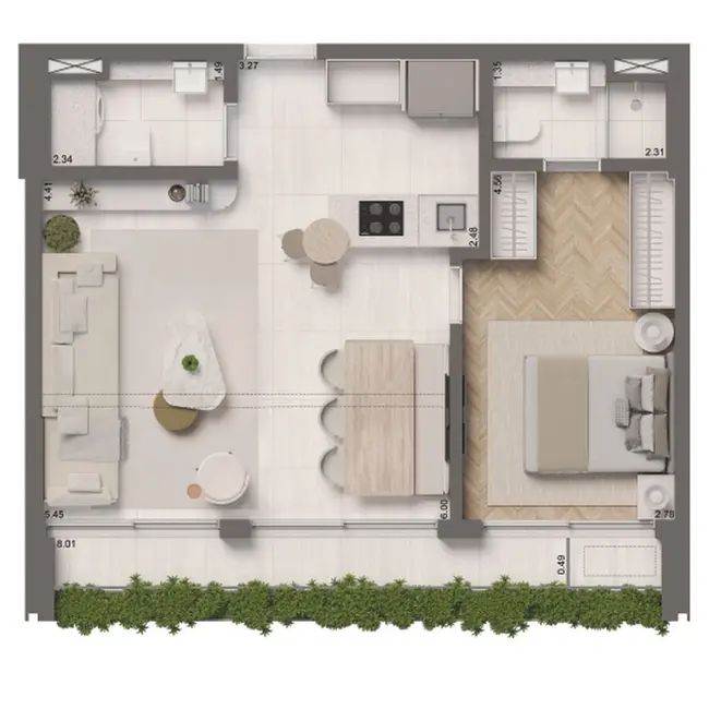 Kitnet com 1 quarto à venda, 31m2 em Jardins, São Paulo - SP - imagem 5 Foto 5 de Kitnet com 1 quarto à venda, 31m2 em Jardins, São Paulo - SP