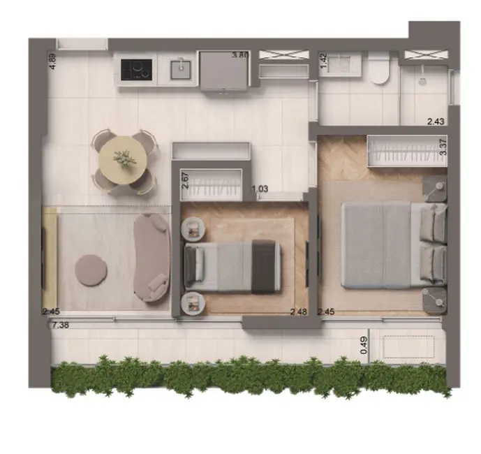 Kitnet com 1 quarto à venda, 31m2 em Jardins, São Paulo - SP - imagem 6 Foto 6 de Kitnet com 1 quarto à venda, 31m2 em Jardins, São Paulo - SP