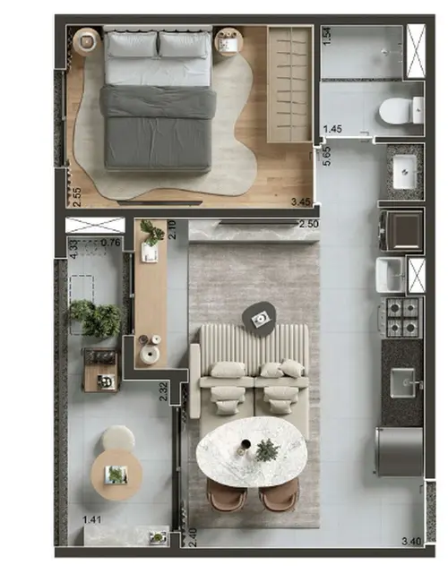 Apartamento com 1 quarto à venda, 29m2 em Chácara Santo Antônio (Zona Sul), São Paulo - SP - imagem 1 Foto 1 de Apartamento com 1 quarto à venda, 29m2 em Chácara Santo Antônio (Zona Sul), São Paulo - SP