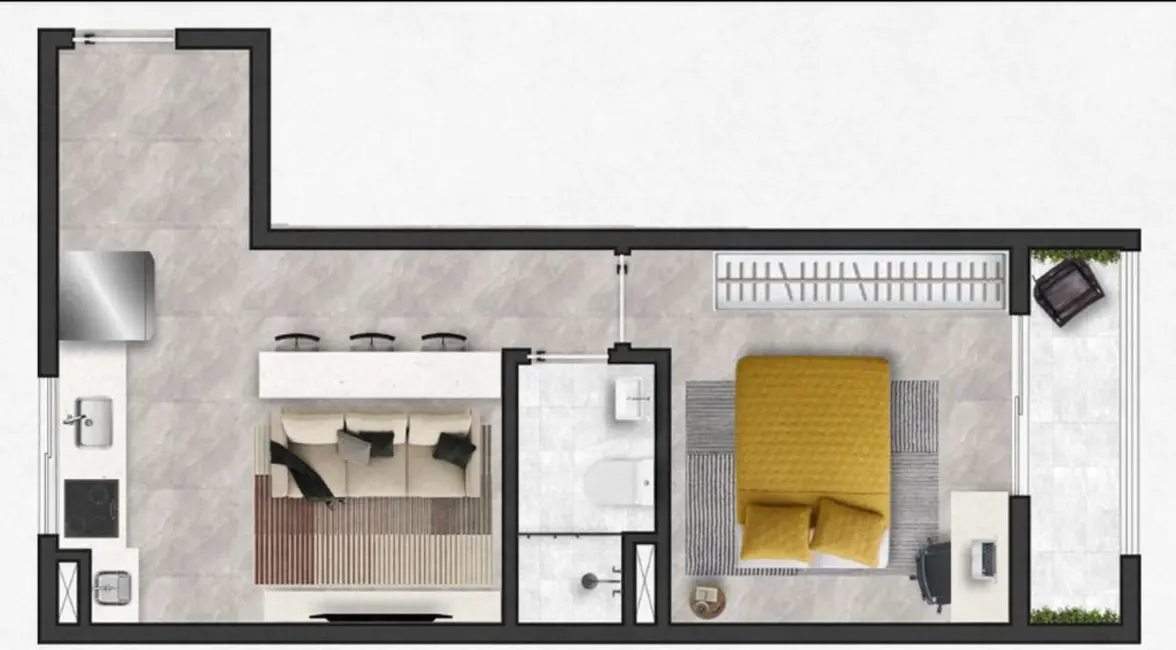 Apartamento com 2 quartos à venda, 41m2 em Bela Vista, São Paulo - SP - imagem 5 Foto 5 de Apartamento com 2 quartos à venda, 41m2 em Bela Vista, São Paulo - SP