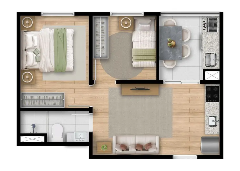Foto 2 de Kitnet com 1 quarto à venda, 17m2 em Sacomã, São Paulo - SP