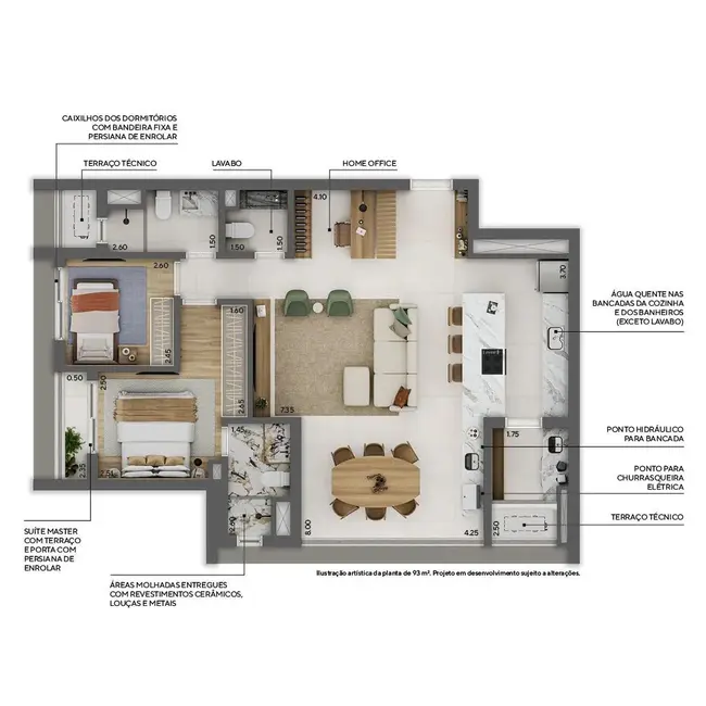 Foto 6 de Apartamento com 2 quartos à venda, 114m2 em Higienópolis, São Paulo - SP