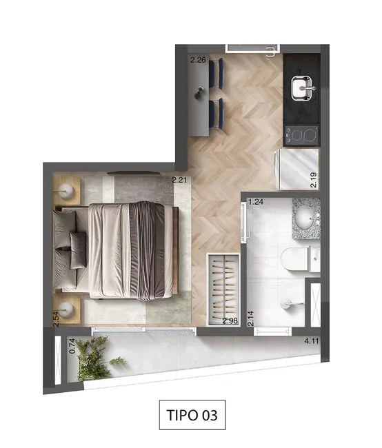 Foto 5 de Kitnet com 1 quarto à venda, 17m2 em Sumaré, São Paulo - SP