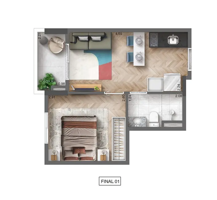 Foto 2 de Kitnet com 1 quarto à venda, 17m2 em Sumaré, São Paulo - SP