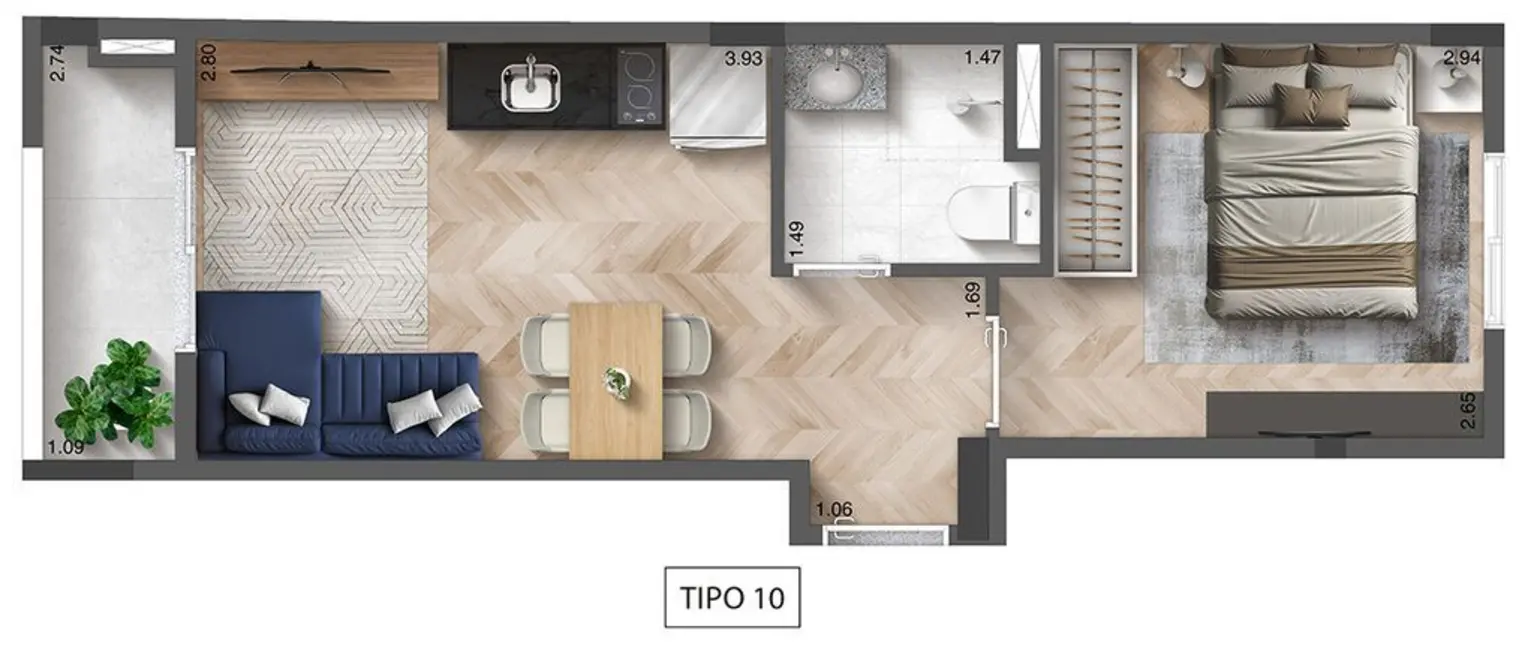 Foto 8 de Kitnet com 1 quarto à venda, 17m2 em Sumaré, São Paulo - SP