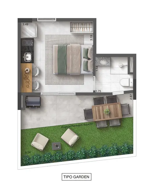 Foto 6 de Kitnet com 1 quarto à venda, 17m2 em Sumaré, São Paulo - SP