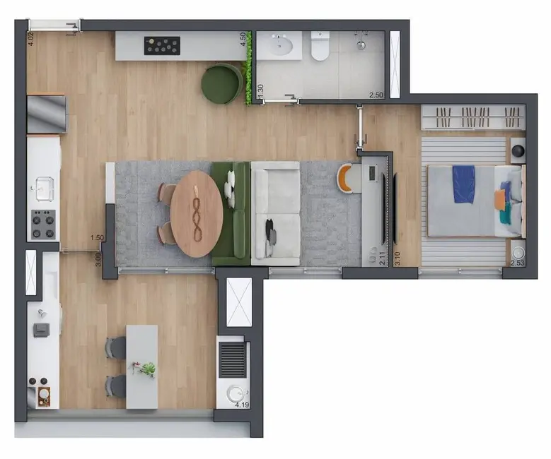 Apartamento com 2 quartos à venda, 109m2 em Brooklin Paulista, São Paulo - SP - imagem 2 Foto 2 de Apartamento com 2 quartos à venda, 109m2 em Brooklin Paulista, São Paulo - SP