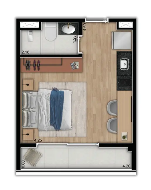 Kitnet com 1 quarto à venda, 25m2 em Bom Retiro, São Paulo - SP - imagem 4 Foto 4 de Kitnet com 1 quarto à venda, 25m2 em Bom Retiro, São Paulo - SP