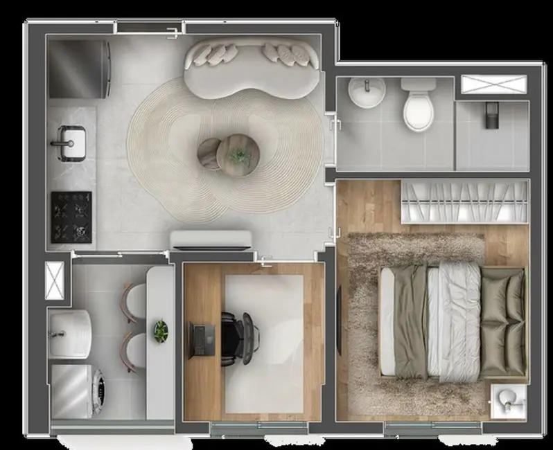 Apartamento com 1 quarto à venda, 29m2 em Pirituba, São Paulo - SP - imagem 3 Foto 3 de Apartamento com 1 quarto à venda, 29m2 em Pirituba, São Paulo - SP