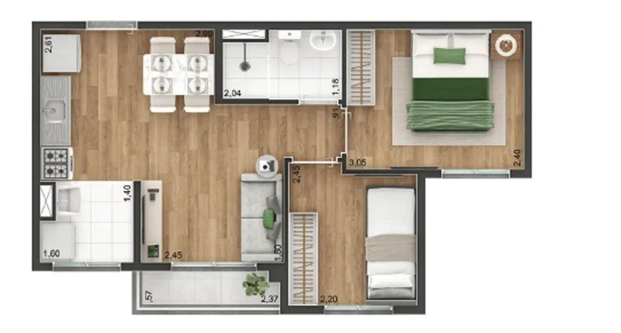 Foto 1 de Apartamento com 2 quartos à venda, 39m2 em Jardim Aricanduva, São Paulo - SP
