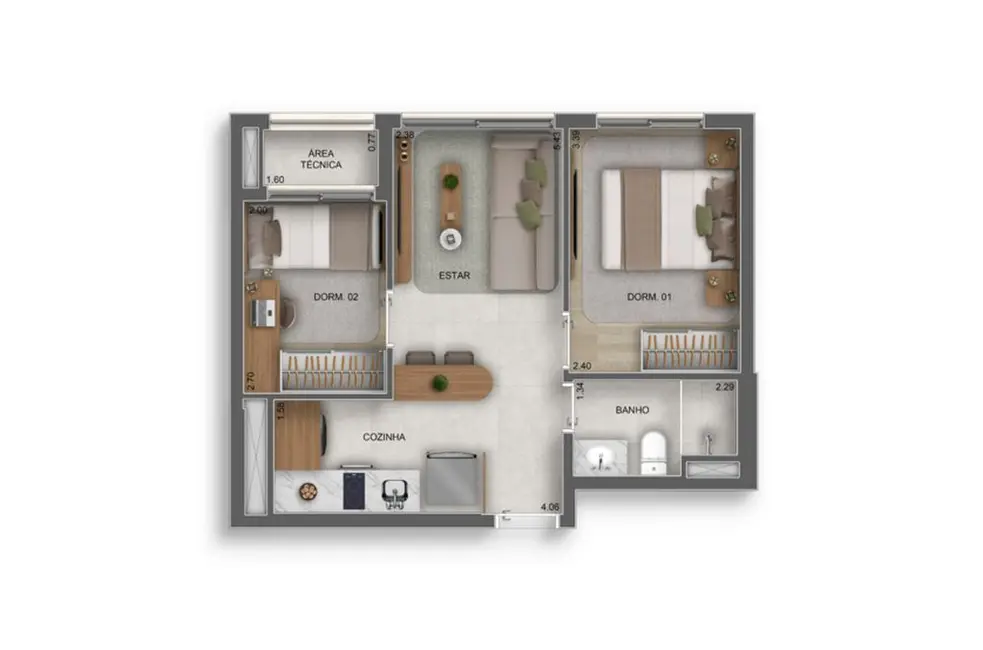 Foto 4 de Apartamento com 2 quartos à venda, 39m2 em Butantã, São Paulo - SP