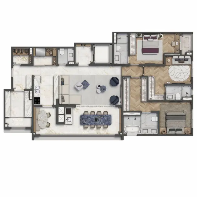 Apartamento com 3 quartos à venda, 149m2 em Vila Mascote, São Paulo - SP - imagem 7 Foto 7 de Apartamento com 3 quartos à venda, 149m2 em Vila Mascote, São Paulo - SP