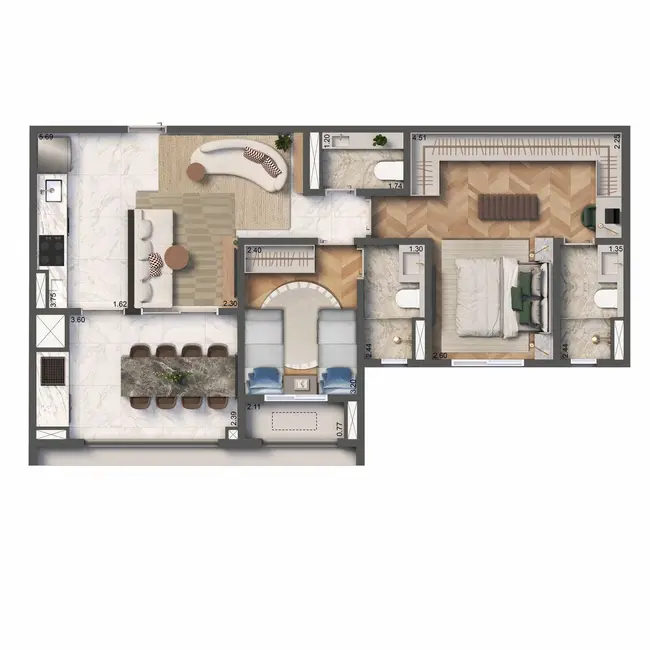 Apartamento com 3 quartos à venda, 149m2 em Vila Mascote, São Paulo - SP - imagem 5 Foto 5 de Apartamento com 3 quartos à venda, 149m2 em Vila Mascote, São Paulo - SP