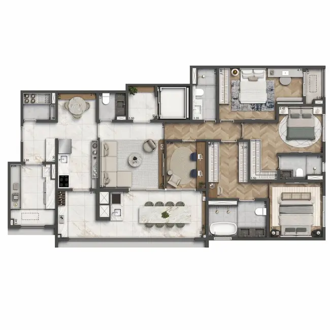 Apartamento com 3 quartos à venda, 149m2 em Vila Mascote, São Paulo - SP - imagem 4 Foto 4 de Apartamento com 3 quartos à venda, 149m2 em Vila Mascote, São Paulo - SP