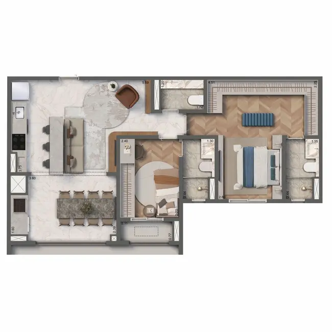Apartamento com 3 quartos à venda, 149m2 em Vila Mascote, São Paulo - SP - imagem 6 Foto 6 de Apartamento com 3 quartos à venda, 149m2 em Vila Mascote, São Paulo - SP
