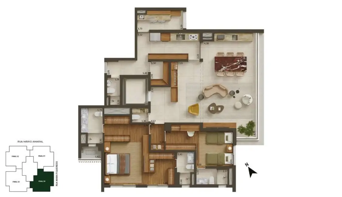 Foto 8 de Apartamento com 3 quartos à venda, 163m2 em Paraíso, São Paulo - SP