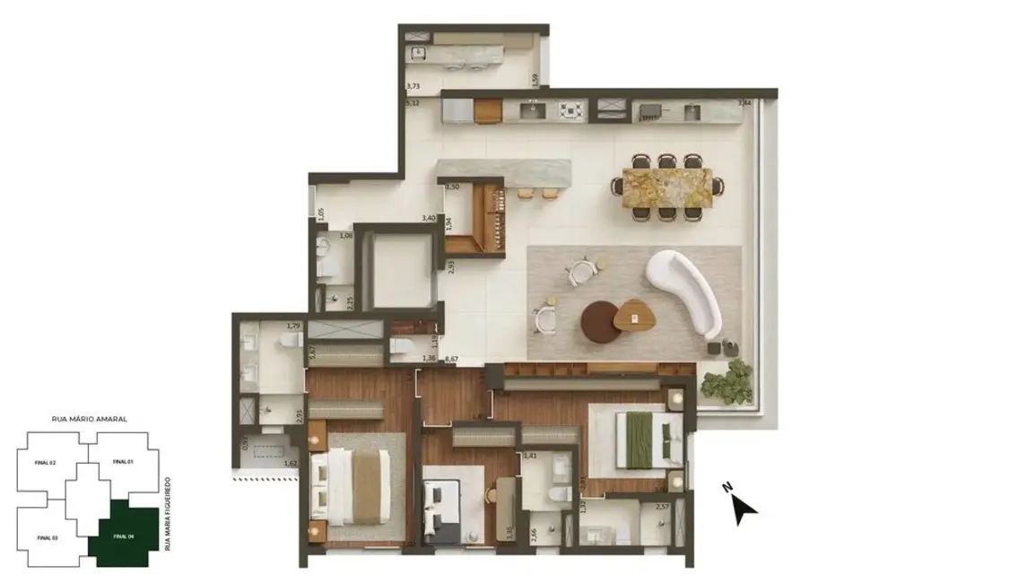 Foto 9 de Apartamento com 3 quartos à venda, 163m2 em Paraíso, São Paulo - SP