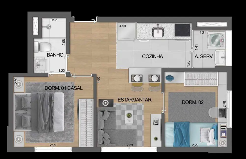 Apartamento com 2 quartos à venda, 38m2 em Moema, São Paulo - SP - imagem 1 Foto 1 de Apartamento com 2 quartos à venda, 38m2 em Moema, São Paulo - SP
