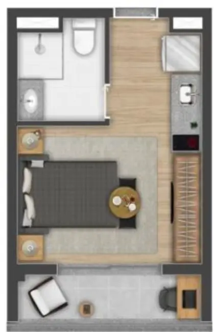 Foto 4 de Apartamento com 1 quarto à venda, 29m2 em Brooklin Novo, São Paulo - SP