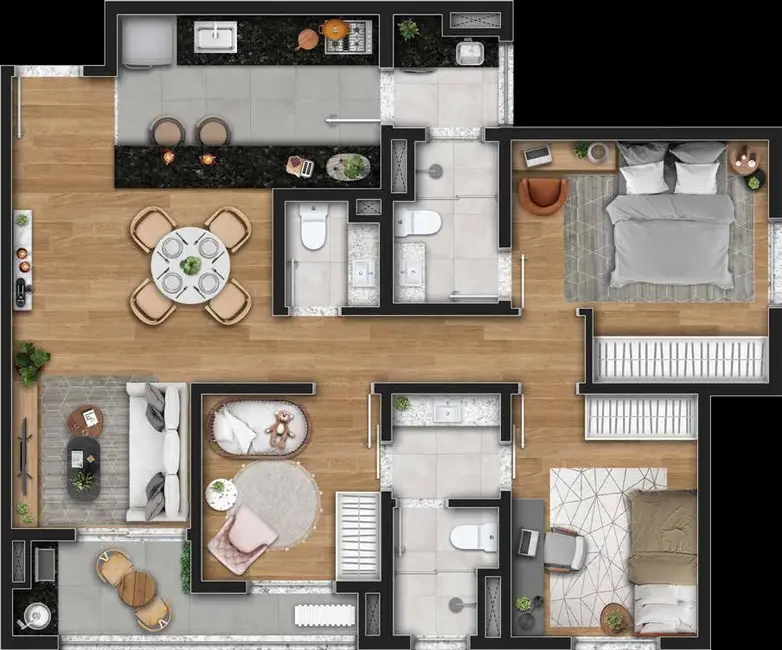 Foto 6 de Apartamento com 3 quartos à venda, 109m2 em Parque Campolim, Sorocaba - SP