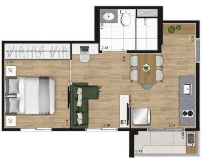 Foto 3 de Kitnet com 1 quarto à venda, 44m2 em Pinheiros, São Paulo - SP