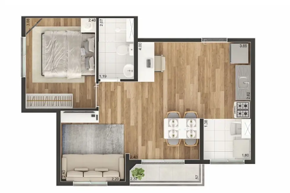 Apartamento com 2 quartos à venda, 37m2 em Freguesia do Ó, São Paulo - SP - imagem 3 Foto 3 de Apartamento com 2 quartos à venda, 37m2 em Freguesia do Ó, São Paulo - SP