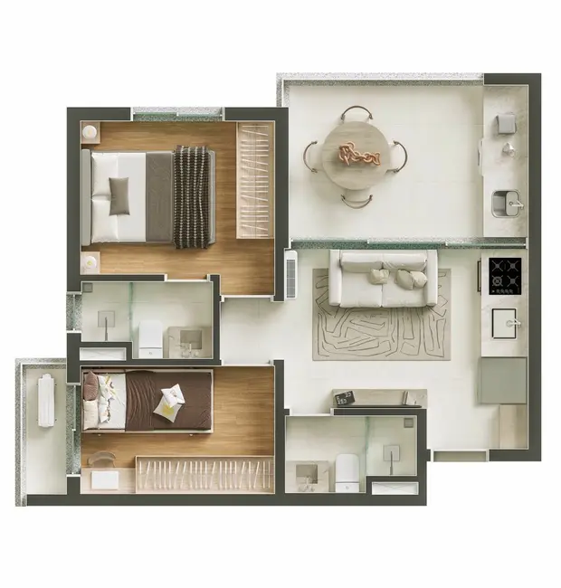 Apartamento com 2 quartos à venda, 46m2 em Mooca, São Paulo - SP - imagem 2 Foto 2 de Apartamento com 2 quartos à venda, 46m2 em Mooca, São Paulo - SP