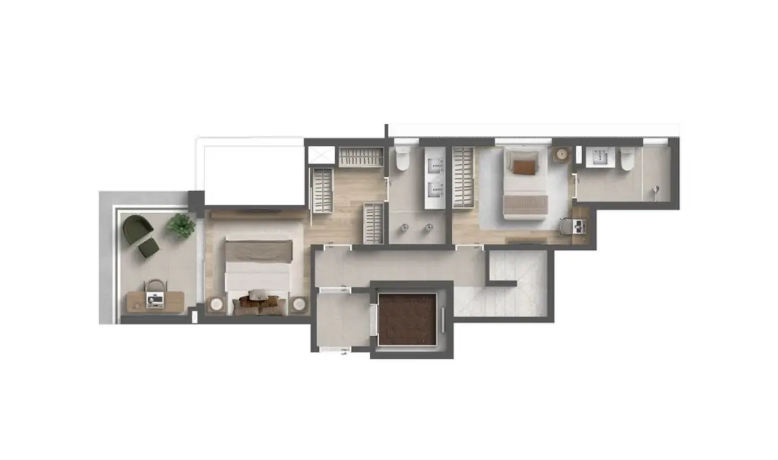 Apartamento com 2 quartos à venda, 127m2 em Moema, São Paulo - SP - imagem 3 Foto 3 de Apartamento com 2 quartos à venda, 127m2 em Moema, São Paulo - SP