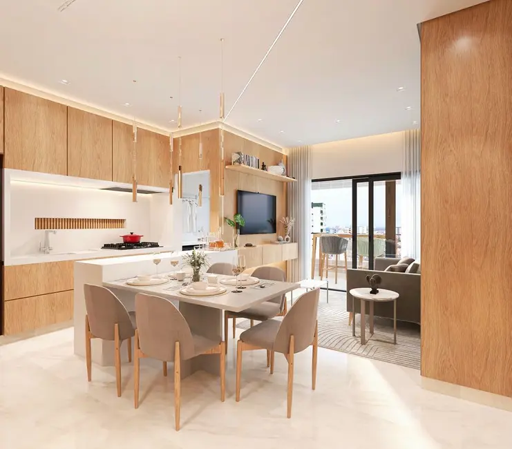 Foto 6 de Apartamento com 2 quartos à venda, 73m2 em Canto do Forte, Praia Grande - SP