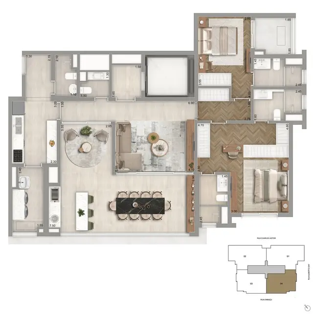 Apartamento com 3 quartos à venda, 136m2 em São Paulo - SP - imagem 4 Foto 4 de Apartamento com 3 quartos à venda, 136m2 em São Paulo - SP