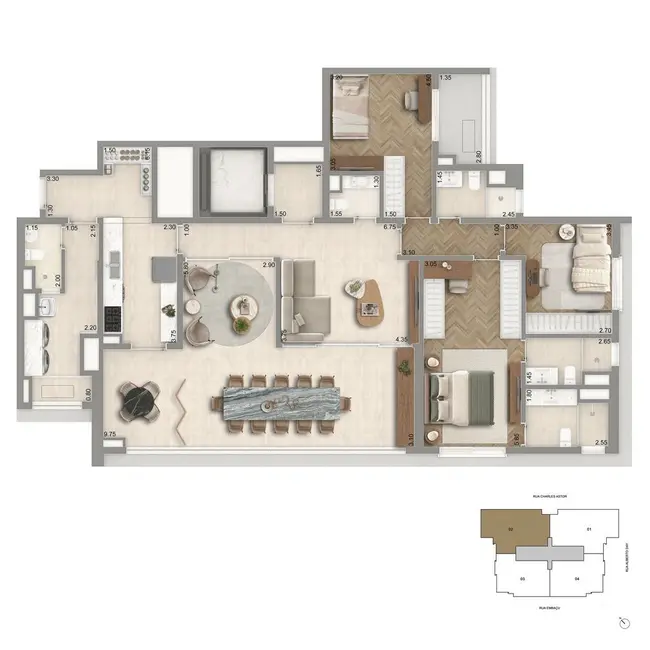 Apartamento com 3 quartos à venda, 136m2 em São Paulo - SP - imagem 2 Foto 2 de Apartamento com 3 quartos à venda, 136m2 em São Paulo - SP