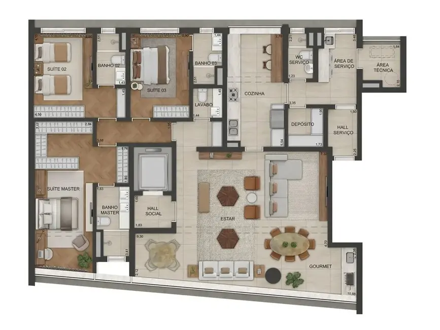 Apartamento com 3 quartos à venda, 200m2 em Alto de Pinheiros, São Paulo - SP - imagem 4 Foto 4 de Apartamento com 3 quartos à venda, 200m2 em Alto de Pinheiros, São Paulo - SP