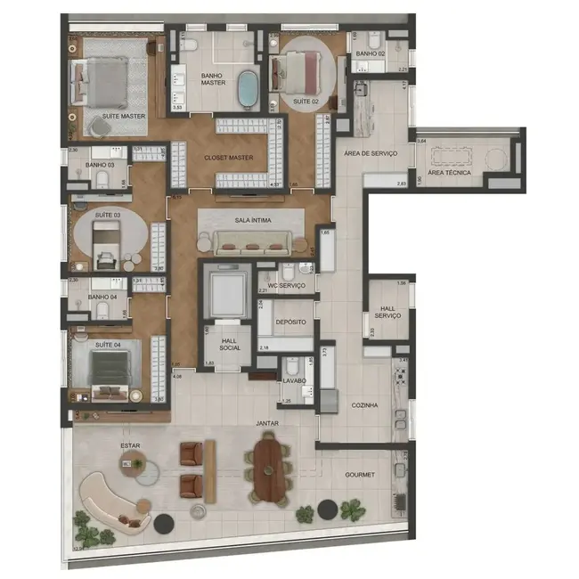 Apartamento com 3 quartos à venda, 200m2 em Alto de Pinheiros, São Paulo - SP - imagem 5 Foto 5 de Apartamento com 3 quartos à venda, 200m2 em Alto de Pinheiros, São Paulo - SP