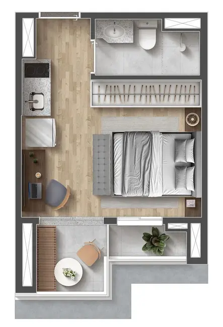 Foto 3 de Apartamento com 1 quarto à venda, 27m2 em Bela Vista, São Paulo - SP