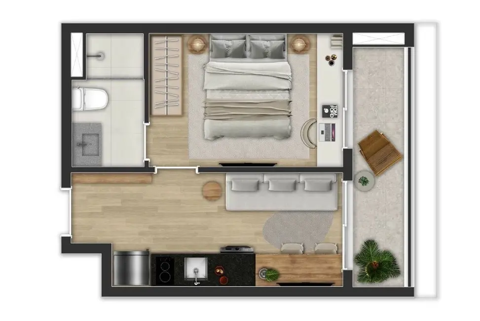 Foto 6 de Apartamento com 2 quartos à venda, 39m2 em Pinheiros, São Paulo - SP