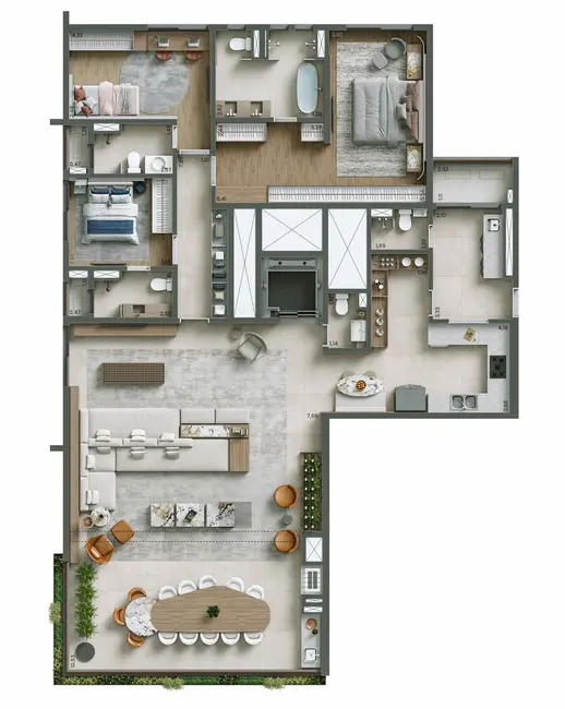 Foto 4 de Apartamento com 4 quartos à venda, 208m2 em Moema, São Paulo - SP
