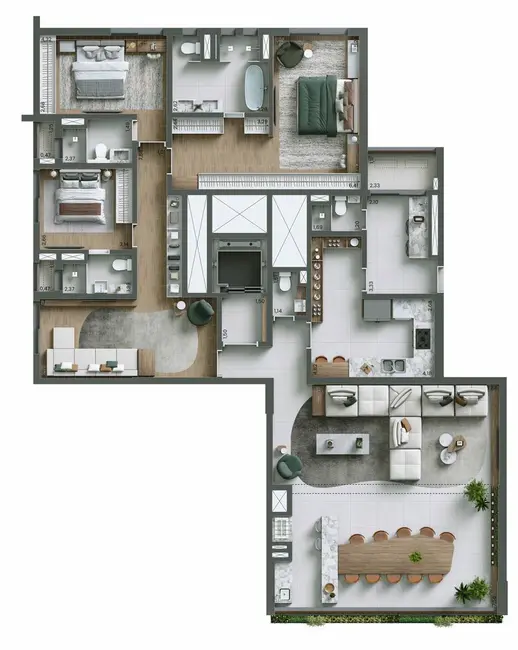 Foto 3 de Apartamento com 4 quartos à venda, 208m2 em Moema, São Paulo - SP