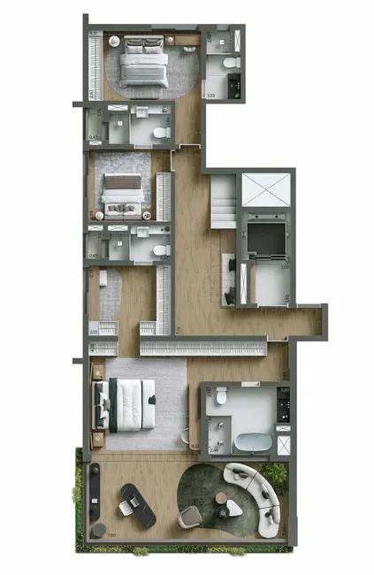 Foto 7 de Apartamento com 4 quartos à venda, 208m2 em Moema, São Paulo - SP