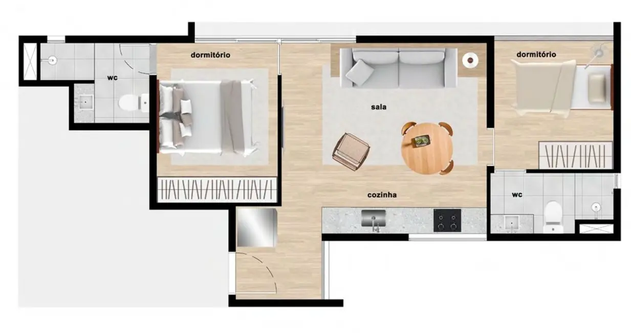 Apartamento com 2 quartos à venda, 41m2 em Vila Olímpia, São Paulo - SP - imagem 3 Foto 3 de Apartamento com 2 quartos à venda, 41m2 em Vila Olímpia, São Paulo - SP