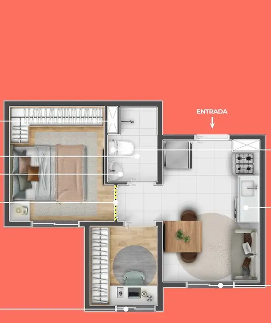 Foto 3 de Apartamento com 1 quarto à venda, 26m2 em Santa Efigênia, São Paulo - SP