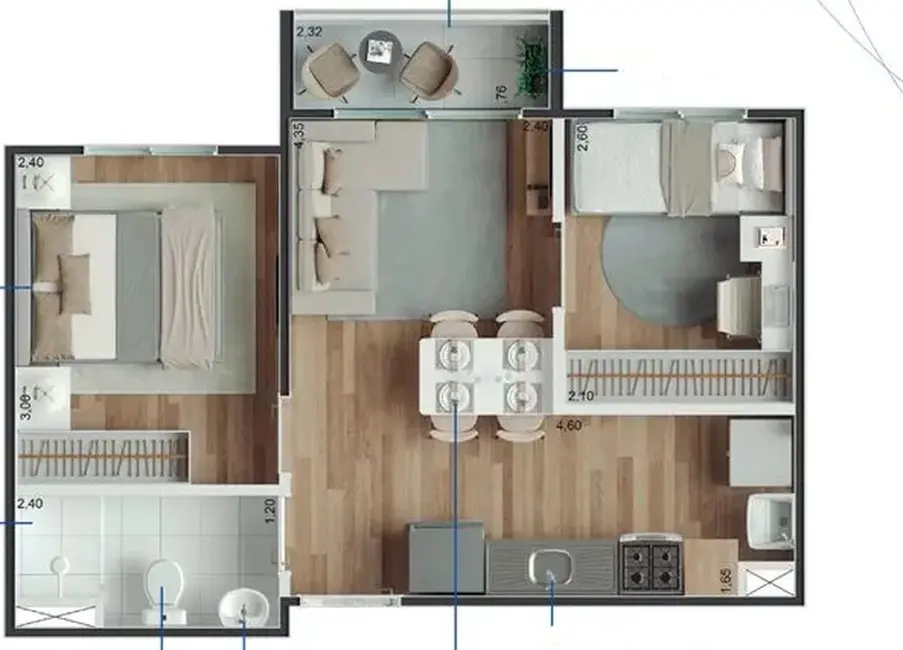 Foto 2 de Apartamento com 2 quartos à venda, 34m2 em Vila Campo Grande, São Paulo - SP