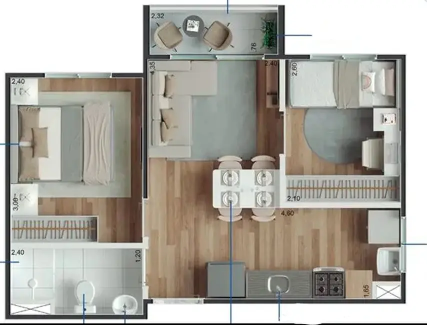 Foto 1 de Apartamento com 2 quartos à venda, 34m2 em Vila Campo Grande, São Paulo - SP