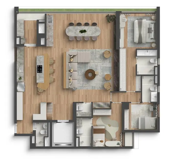 Foto 5 de Apartamento com 4 quartos à venda, 164m2 em Mirandópolis, São Paulo - SP