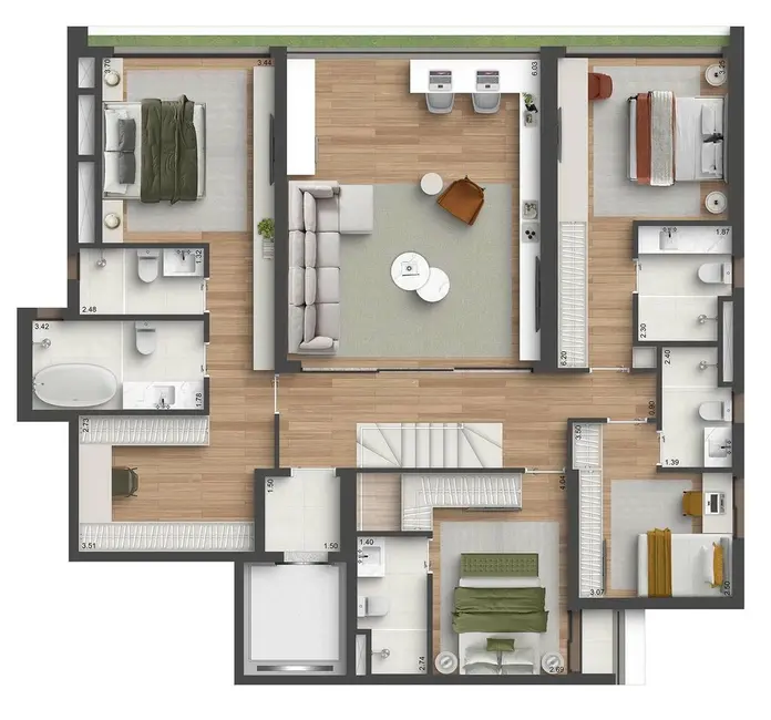 Foto 2 de Apartamento com 4 quartos à venda, 164m2 em Mirandópolis, São Paulo - SP