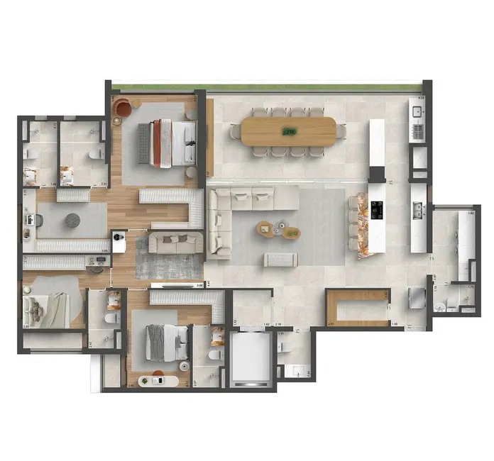 Foto 7 de Apartamento com 4 quartos à venda, 164m2 em Mirandópolis, São Paulo - SP