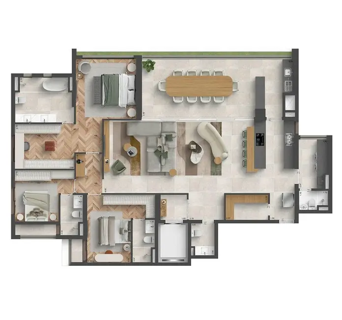 Foto 4 de Apartamento com 4 quartos à venda, 164m2 em Mirandópolis, São Paulo - SP