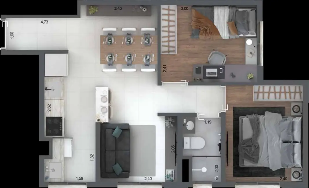 Foto 4 de Apartamento com 2 quartos à venda, 41m2 em Ipiranga, São Paulo - SP
