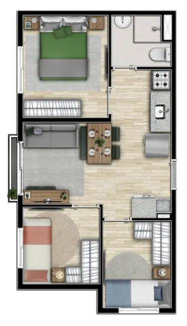 Apartamento com 1 quarto à venda, 25m2 em Barra Funda, São Paulo - SP - imagem 8 Foto 8 de Apartamento com 1 quarto à venda, 25m2 em Barra Funda, São Paulo - SP