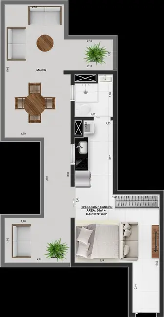 Foto 7 de Apartamento com 1 quarto à venda, 36m2 em Vila Ponte Rasa, São Paulo - SP