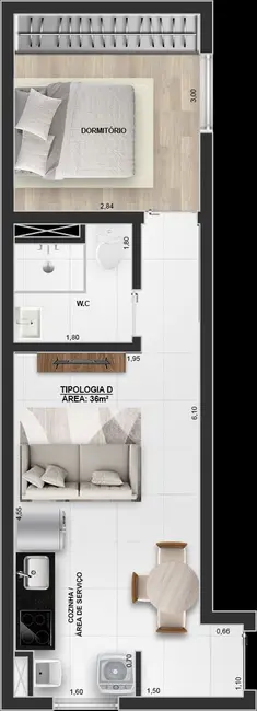 Apartamento com 1 quarto à venda, 75m2 em Vila Ema, São Paulo - SP - imagem 5 Foto 5 de Apartamento com 1 quarto à venda, 75m2 em Vila Ema, São Paulo - SP